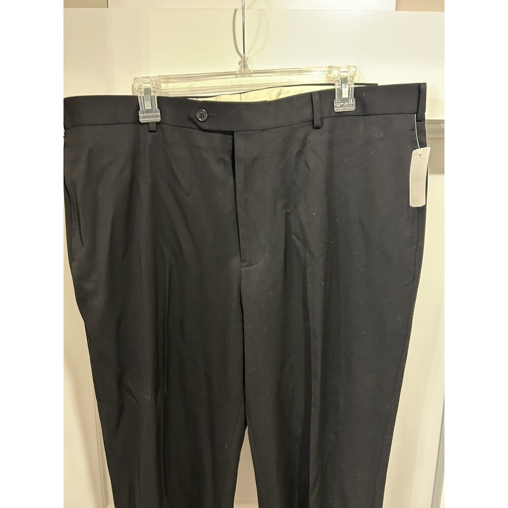 New Brooks Brothers Madison Fit Black Wool Dress Pants Flat Front Straight 40x32